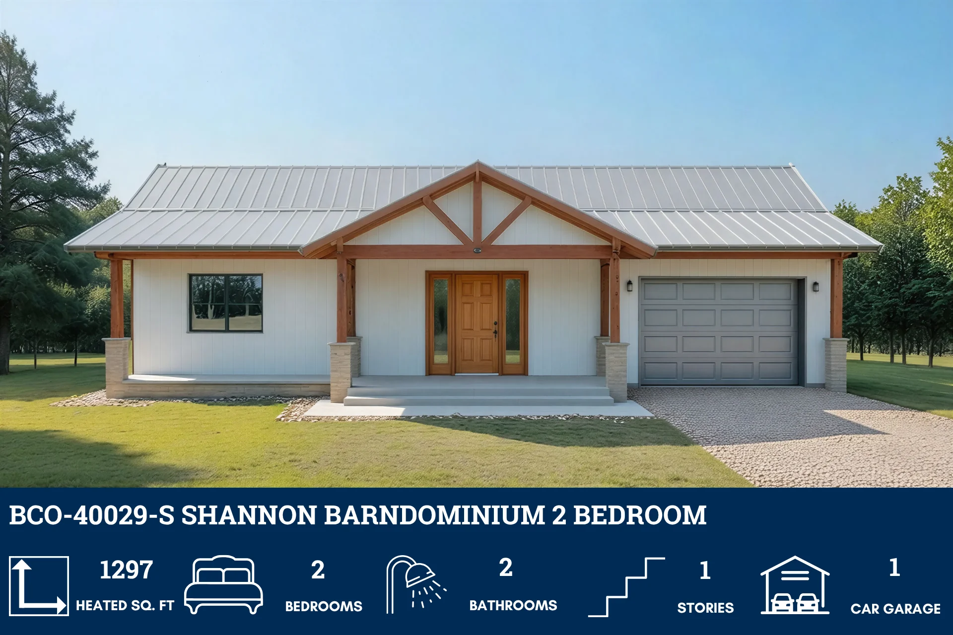 2 Bedroom Barndominium House Plans